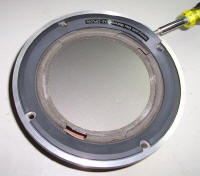 Removing gasket from front of speaker